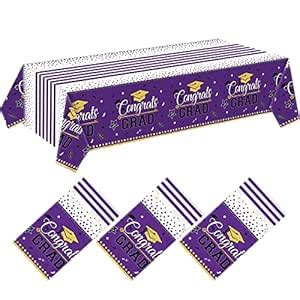 Buy Graduation Tablecloth Party Decorations, 3 Pack Class of 2023 ...