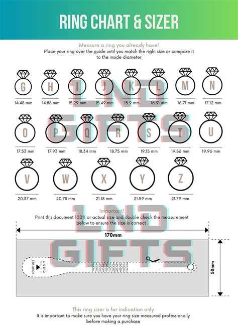 Image result for Printable Ring Size Guide