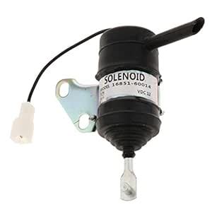 LOSA 16851-60014 Fuel Shut Off Solenoid for Kubota Tractor Excavator ...