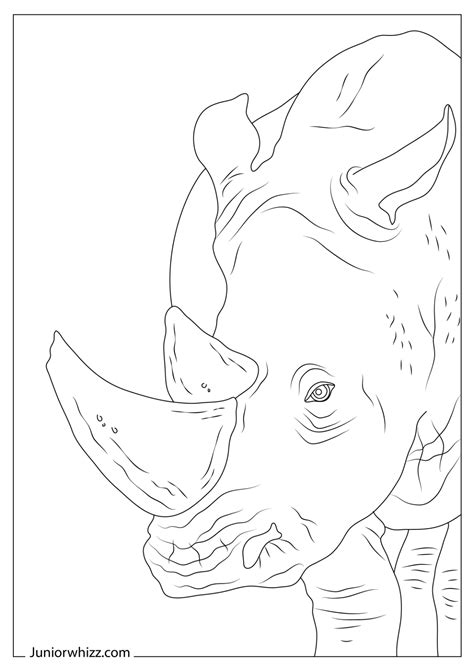 Rhino Coloring Pages and Book (13 Free Printable PDFs)