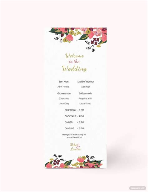 How to Make Wedding Programs On Word 的图像结果