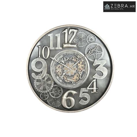 Zidni sat Home ESPRIT Srebrna Kristal Željezo Vintage 100 X 10 X 100 C