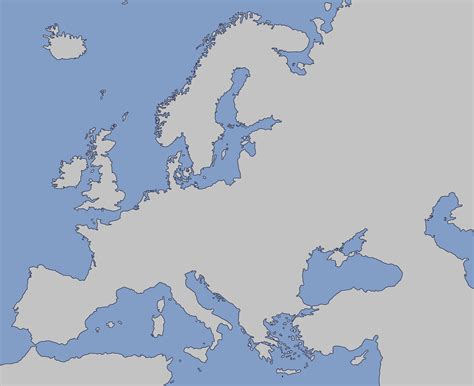 Blank Map Of Europe With Borders
