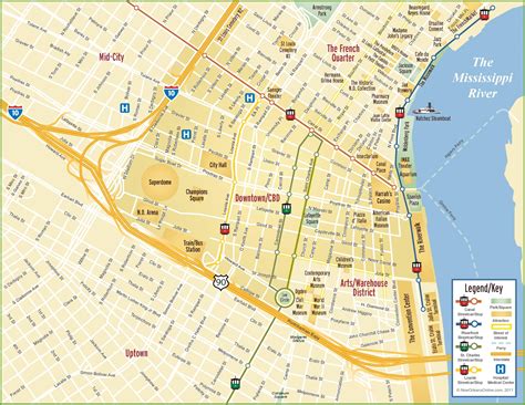 Printable Map Of New Orleans