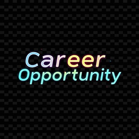 A neon sign that says career opportunity | Premium AI-generated PSD