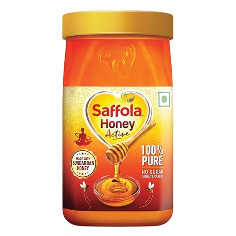 Saffola Honey Active, Made with Sundarban Forest Honey, 100% Pure Honey ...