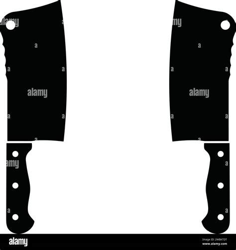 kitchen knife silhouette. Meat cutting knives. Vector illustration ...