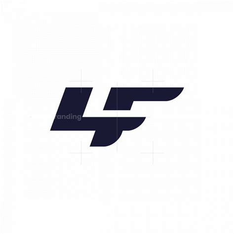 Lf logo monogram with square rotate style design Vector Image