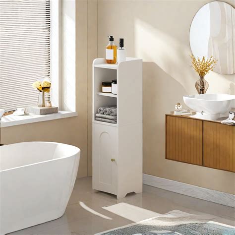 Winston Porter Corner Floor Cabinet with Doors and Adjustable Shelf ...