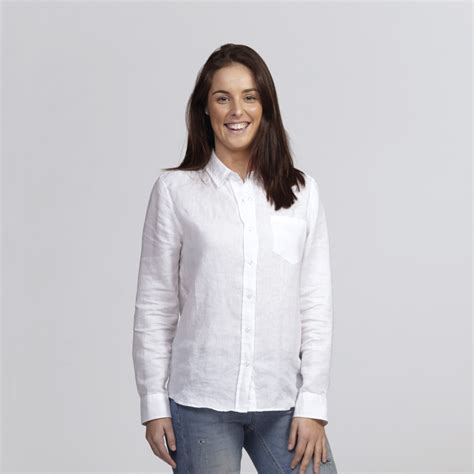 Womens White Linen Shirt
