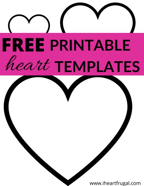 Free Printable Heart Templates: Cut, Craft & More! - Printables for ...