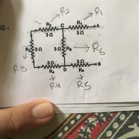 Find equivalent resistance between C and D , A and B. - Brainly.in