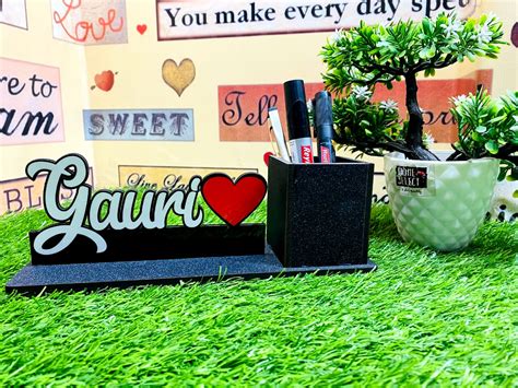 Personalized name Pen Stand – handmadelovebytanya