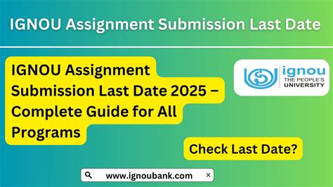 Image result for IGNOU Assignment Date