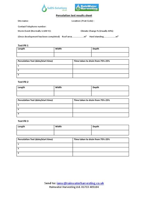 Image result for Percolation Test Certificate