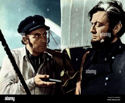 Leo Genn & Gregory Peck Film: Moby Dick (USA 1956) Characters: Starbuck ...