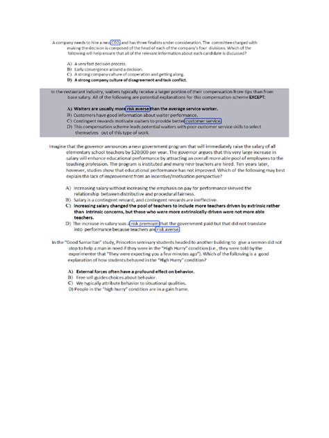 Image result for LSAT Multiple Choice Sample Questions