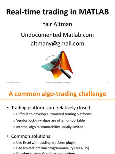 Image result for Trading with MATLAB