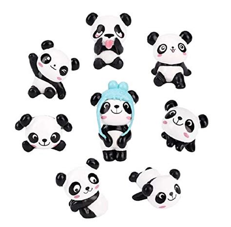 BHOOLU&GOOLU Resin Micro Landscape Cute Mini Panda - (8Pcs/Set ...