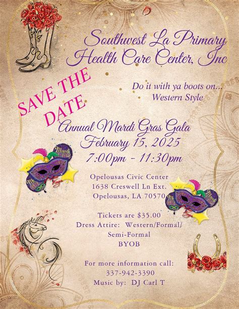 SWLPC Annual Mardi Gras Gala , Opelousas Civic Center, 15 February 2025 ...