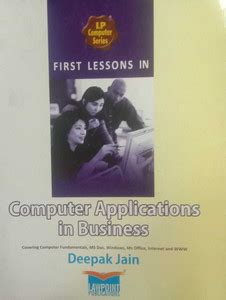 First Lessons in Computer Applications: Buy First Lessons in Computer ...