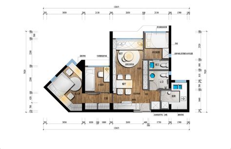 一居60平米装修案例_效果图 - 香港60平方3房2厅2卫1厨小… - 设计本