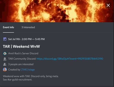 Guild Wars 2 Event Calendar