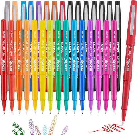 Felt Tip Pens, Ezzgol 30 Pack of Premium Medium Fine India | Ubuy