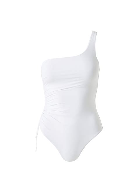 Melissa Odabash Tampa White Supportive Halterneck Swimsuit | Official ...