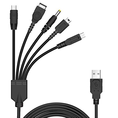 New World 5 in 1 USB Charger Cable Cord for Nintendo NDS Lite/Wii U/New ...