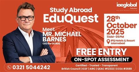 EduQuest Islamabad — Meet Mr. Michael Barnes (CEO, iae GLOBAL), IFQ ...