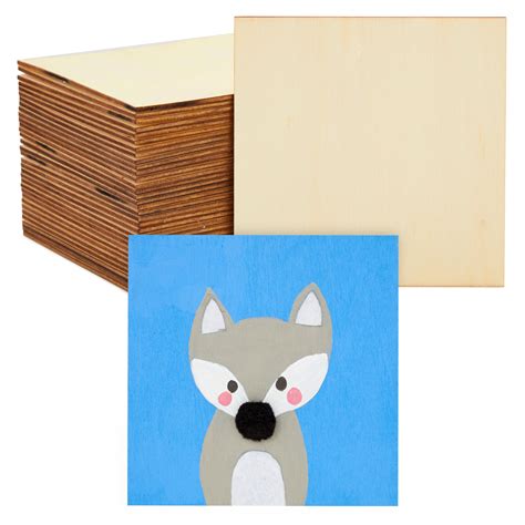 36 Pack 5x5 Wooden Squares for Crafts, Unfinished India | Ubuy