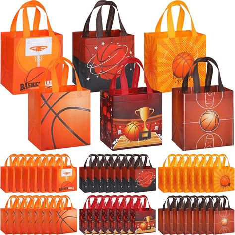 Amazon.com: Kigeli 60 Pieces Basketball Gift Bags Basketball Party Bags ...