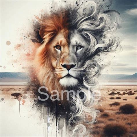 African Lion Reproduction Art 的图像结果