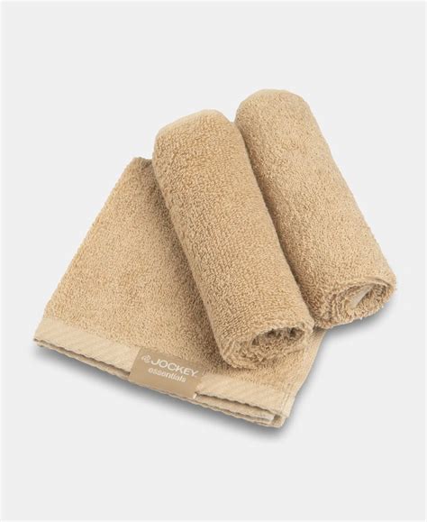 Buy Cotton Terry Ultrasoft and Durable Solid Face Towel - Camel (Pack ...