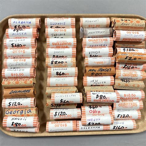 LOT 536 – 51 STATE QUARTER ROLLS (50 DIFFERENT STATES WITH 1 EXTRA “D ...