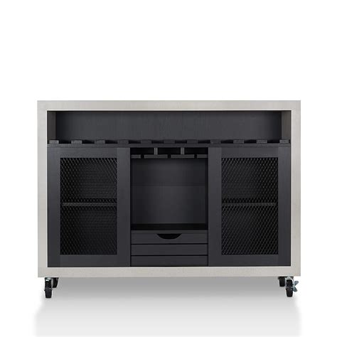 Furniture of America Morehouse Contemporary/Modern Black and Cement ...