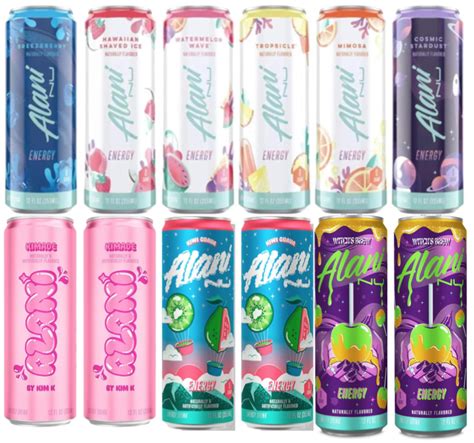 Alani Sugar Energy Drinks 12 ounce Cans - (6 Flavor Variety Pack, 12 ...