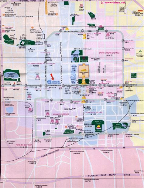 Beijing City Map (1-B zoom) City Centre in General , by China Report