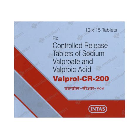 VALPROL CR 200MG TABLET 15'S, Price, Composition & Generic Alternatives ...