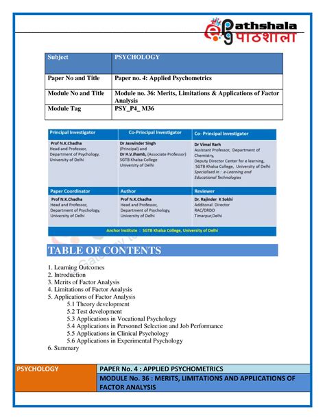 1469432650 PSY P4 M36 e-Text - PSYCHOLOGY PAPER No. 4 : APPLIED ...