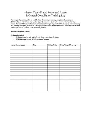 Fillable Online Fraud, Waste and Abuse & General Compliance Training ...