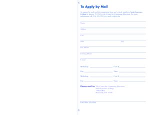 Fillable Online slc To Apply by Mail - Sarah Lawrence College - slc Fax ...