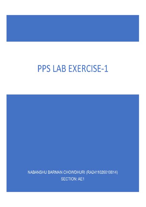 PPS Lab solution - pps assignment - #include int main() { // Print the ...