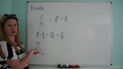 3/8 divided by 6/5 - YouTube