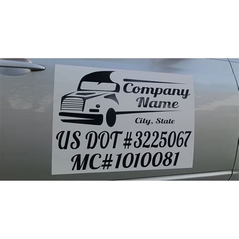 Custom US DOT & MC Number Magnet – Truck Door Magnet | Magnetic Signs ...
