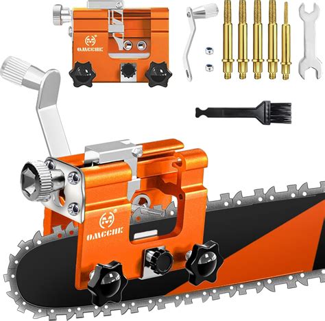 Amazon.com: OMCCHK Chainsaw Sharpener， Chain Saw Sharpener Tool with 5 ...