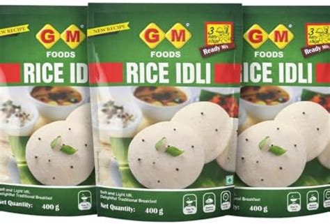 GM Foods Rice Idli 400g (Pack of 3) | Soft & Light Idlis | Quick ...
