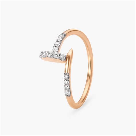 Whimsical Radiance Diamond Loop Finger Ring