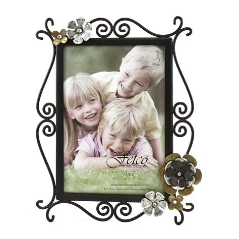 Fetco Home Décor Lowndes Picture Frame Corner Floral with Side Scrolls ...